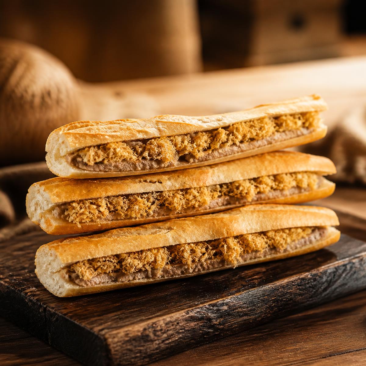Bánh mì que chà bông & pate tại Milano - Mỹ Kiều Coffee Nhà Gỗ